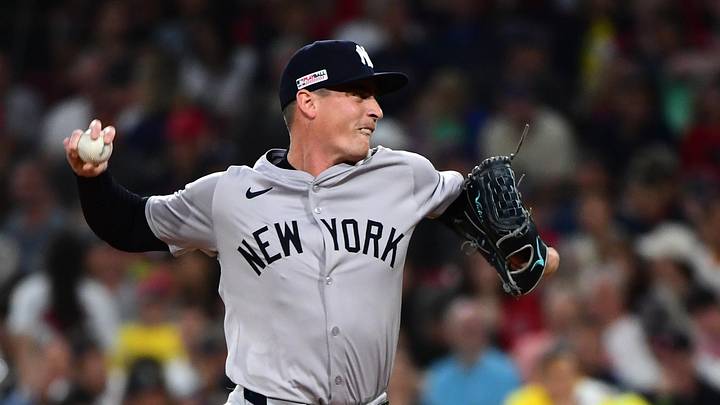 New York Yankees relief pitcher Ron Marinaccio (97) Mandatory Credit: Bob DeChiara-Imagn Images New York Yankees relief pitcher Ron Marinaccio (97) Mandatory Credit: Bob DeChiara-Imagn Images