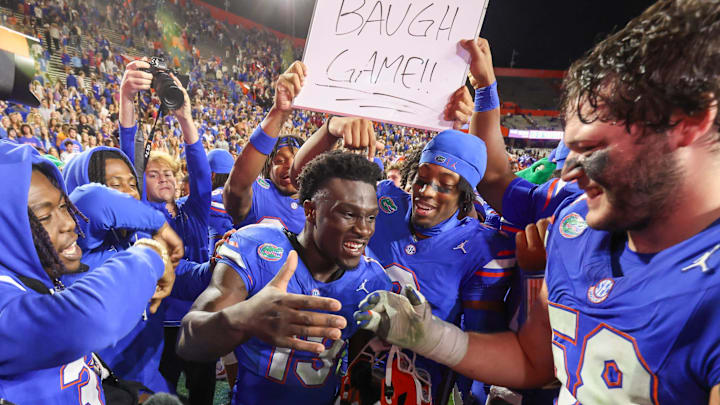 Florida running back Jadan Baugh set a program record for sophomores in the Gators' win over Florida State.