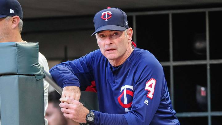 Sep 8, 2018; Minneapolis, MN, USA; Minnesota Twins manager Paul Molitor (4) looks on during the first inning against the Kansas City Royals at Target Field. Mandatory Credit: Jeffrey Becker-USA TODAY Sports