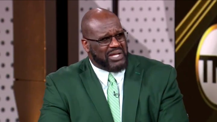 Shaquille O’Neal reacts to Zion Williamson’s 20-point triple-double.