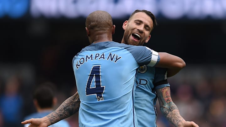 Vincent Kompany and Nicolas Otamendi - once team mates, now opponents 
