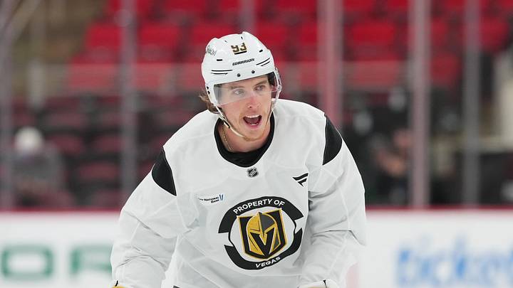 Jun 1, 2026; Raleigh, North Carolina, USA; Vegas Golden Knights right wing Mitch Marner (93) skates during the practice during media day for the 2026 Stanley Cup Final at Lenovo Center. Mandatory Credit: James Guillory-Imagn Images Jun 1, 2026; Raleigh, North Carolina, USA; Vegas Golden Knights right wing Mitch Marner (93) skates during the practice during media day for the 2026 Stanley Cup Final at Lenovo Center. Mandatory Credit: James Guillory-Imagn Images