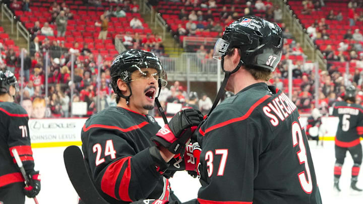 Seth Jarvis has 15 shots on goal in his last four games. Seth Jarvis has 15 shots on goal in his last four games.