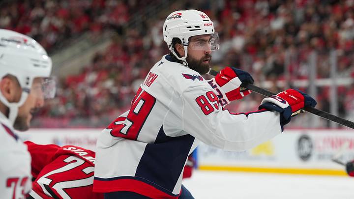 Oct 2, 2026; Raleigh, North Carolina, USA; Washington Capitals right wing Alex Tuch (89) watches the play against the Carolina Hurricanes during the first period at Lenovo Center. Mandatory Credit: James Guillory-Imagn Images Oct 2, 2026; Raleigh, North Carolina, USA; Washington Capitals right wing Alex Tuch (89) watches the play against the Carolina Hurricanes during the first period at Lenovo Center. Mandatory Credit: James Guillory-Imagn Images