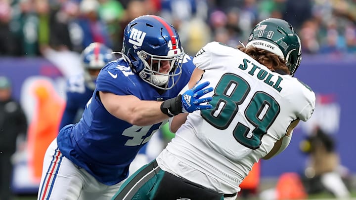 Dec 11, 2022; East Rutherford, New Jersey, USA; New York Giants linebacker Micah McFadden (41)