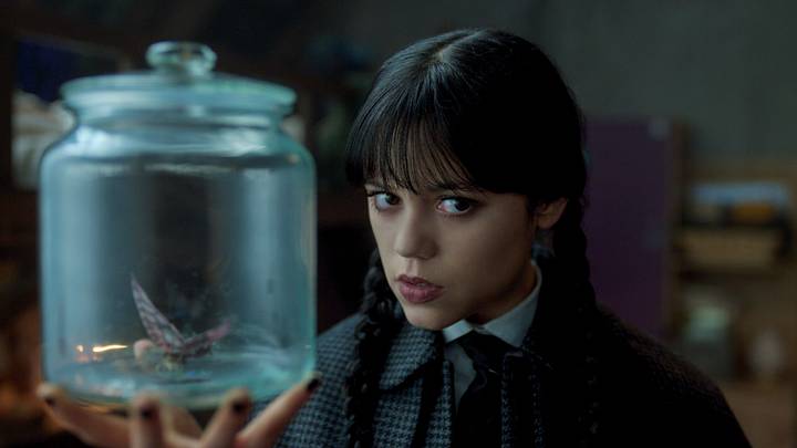 Wednesday. Jenna Ortega as Wednesday Addams in episode 207 of Wednesday. 