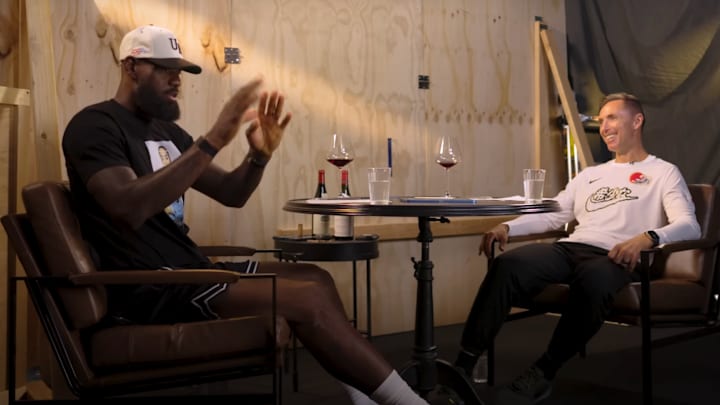 LeBron James during his 'Mind the Game' podcast with Steve Nash.