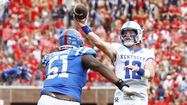 Brock Vandagriff, Kentucky Wildcats, Zxavian Harris, Ole Miss Rebels. (Mandatory Credit: Petre Thomas-Imagn Images)