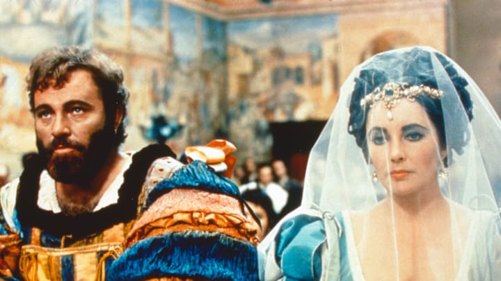 Elizabeth Taylor and Richard Burton in 'The Taming of The Shrew'