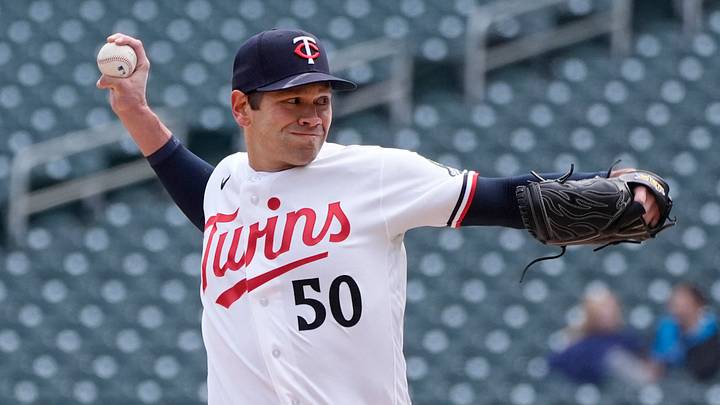 Apr 9, 2026; Minneapolis, Minnesota, USA; Minnesota Twins relief pitcher Garrett Acton (50) throws to the Detroit Tigers in the seventh inning at Target Field. Mandatory Credit: Bruce Kluckhohn-Imagn Images Apr 9, 2026; Minneapolis, Minnesota, USA; Minnesota Twins relief pitcher Garrett Acton (50) throws to the Detroit Tigers in the seventh inning at Target Field. Mandatory Credit: Bruce Kluckhohn-Imagn Images