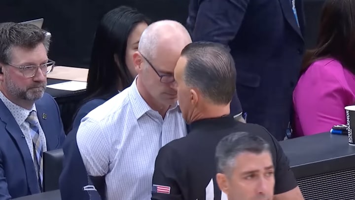 Dan Hurley got incredibly close to an official after UConn’s game-winner. 