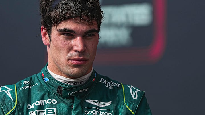 Aston Martin driver Lance Stroll leaves the track after the Formula 1 Lenovo United States Grand Aston Martin driver Lance Stroll leaves the track after the Formula 1 Lenovo United States Grand