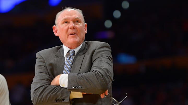 Jan 20, 2016; Los Angeles, CA, USA; Sacramento Kings head coach George Karl in the second half of the game against the Los Angeles Lakers at Staples Center. Kings won 112-93. Mandatory Credit: Jayne Kamin-Oncea-Imagn Images Jan 20, 2016; Los Angeles, CA, USA; Sacramento Kings head coach George Karl in the second half of the game against the Los Angeles Lakers at Staples Center. Kings won 112-93. Mandatory Credit: Jayne Kamin-Oncea-Imagn Images