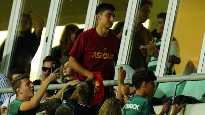 Paulo Dybala ha seguito l'amichevole della Roma contro lo Sporting