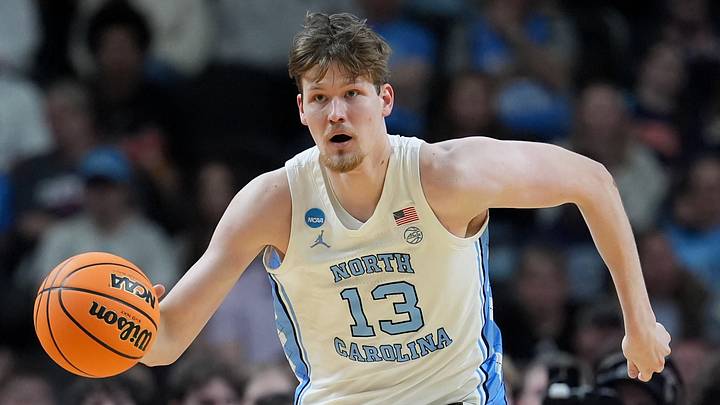 Mar 19, 2026; Greenville, SC, USA; North Carolina Tar Heels center Henri Veesaar (13) dribbles the ball against the VCU Rams in the first half of a first round game of the men's 2026 NCAA Tournament at Bon Secours Wellness Arena. Mar 19, 2026; Greenville, SC, USA; North Carolina Tar Heels center Henri Veesaar (13) dribbles the ball against the VCU Rams in the first half of a first round game of the men's 2026 NCAA Tournament at Bon Secours Wellness Arena.