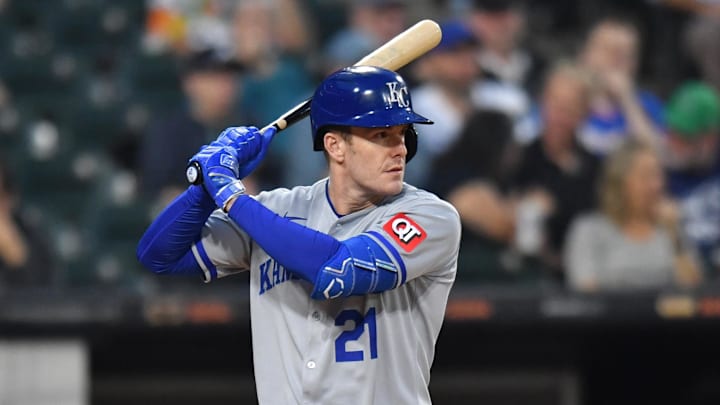 Kansas City Royals outfielder Mark Canha. Kansas City Royals outfielder Mark Canha.