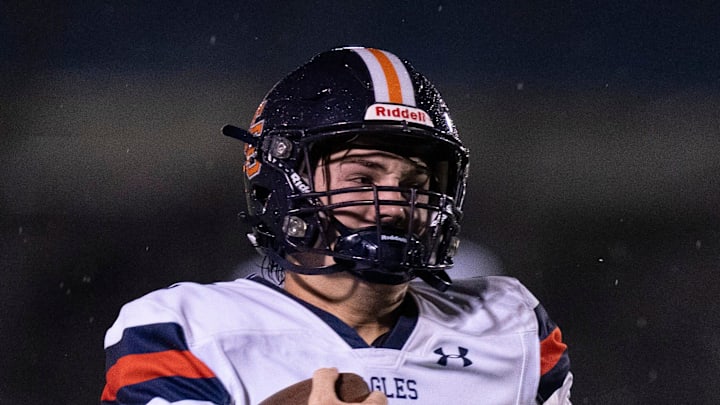 Nashville Christian's Jared Curtis (2) breaks an 80-yard touchdown run against BGA during their game at BGA Football Stadium in Franklin, Tenn., Friday, Sept. 6, 2024.