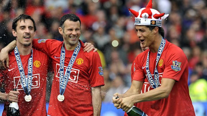 Cristiano Ronaldo y Gary Neville ganaron tres Premier League juntos con el Manchester United