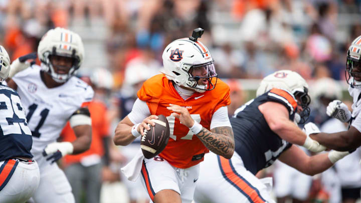 Former USF quarterback Byrum Brown had a rough afternoon in Auburn's spring game