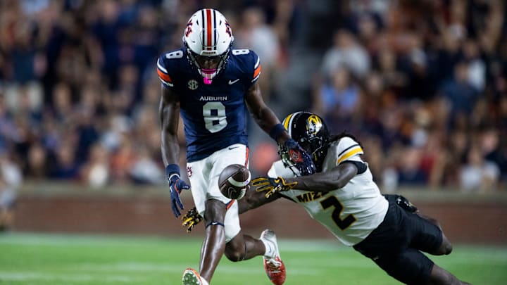 Auburn Tigers wide receiver Cam Coleman dropped a deep pass in last week's loss. Auburn Tigers wide receiver Cam Coleman dropped a deep pass in last week's loss.
