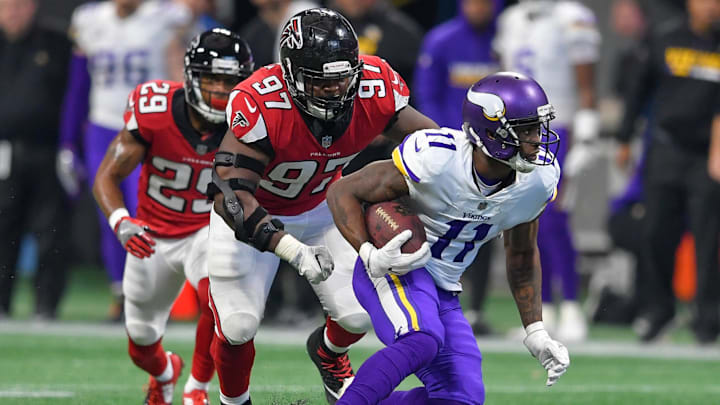 Grady Jarrett, the former Falcons standout, is in a position to control his matchup against the Vikings Monday night.