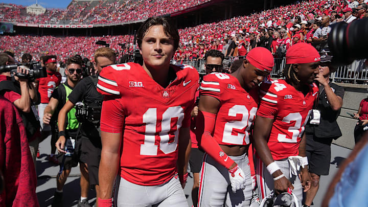 Julian Sayin didn't have a sparking stat line, but he won his first big game by being cool and composed.