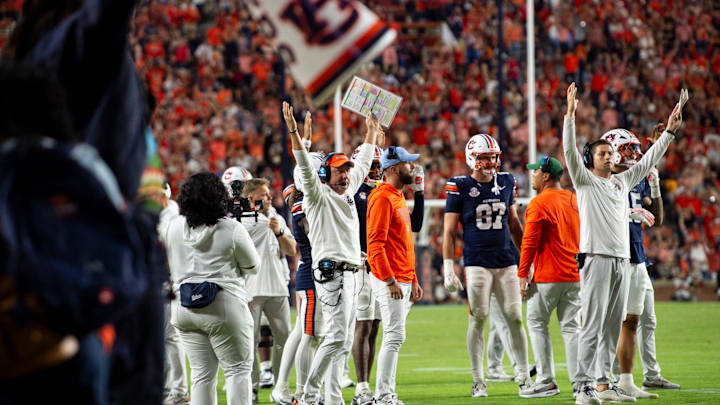 Auburn was ruled to not score a touchdown on a goal-line play... but so was Georgia on the ensuing return of a fumble, which was ruled to have happened. Auburn was ruled to not score a touchdown on a goal-line play... but so was Georgia on the ensuing return of a fumble, which was ruled to have happened.