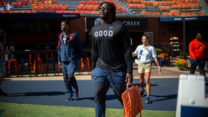 Auburn Tigers defensive lineman Malik Blocton (47) takes the field before Auburn Tigers take on South Alabama Jaguars at Jordan-Hare Stadium in Auburn, Ala. on Saturday, Sept. 13, 2025. Auburn Tigers defensive lineman Malik Blocton (47) takes the field before Auburn Tigers take on South Alabama Jaguars at Jordan-Hare Stadium in Auburn, Ala. on Saturday, Sept. 13, 2025.