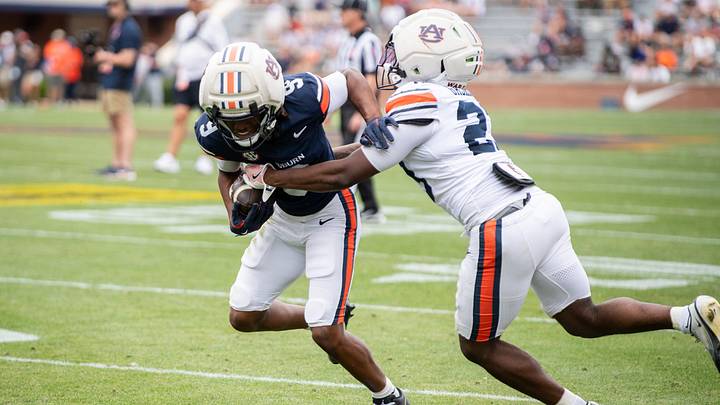 Auburn Tigers wide receiver DeShawn Spencer (9) continues to show out ahead of his first season of college football. Auburn Tigers wide receiver DeShawn Spencer (9) continues to show out ahead of his first season of college football.