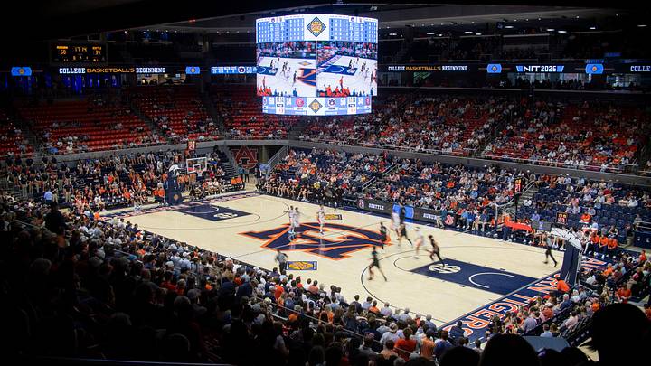 Auburn Tigers take on Seattle Redhawks during the second round of the National Invitation Tournament at Neville Arena in Auburn, Ala. on Sunday, March 22, 2026. Auburn Tigers defeated Seattle Redhawks 91-85. Auburn Tigers take on Seattle Redhawks during the second round of the National Invitation Tournament at Neville Arena in Auburn, Ala. on Sunday, March 22, 2026. Auburn Tigers defeated Seattle Redhawks 91-85.