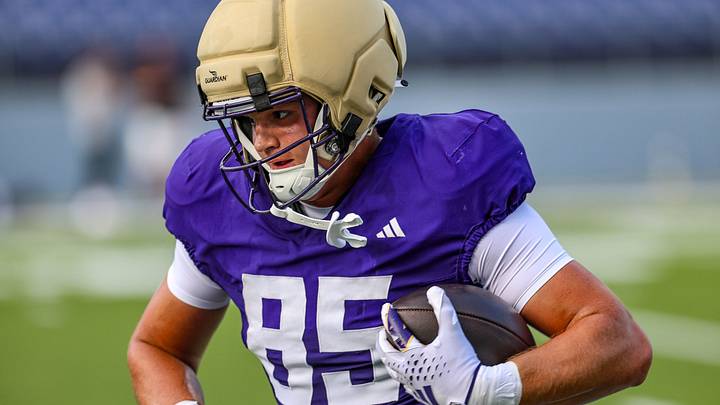 Baron Naone has moved up the depth chart at tight end. 