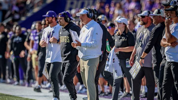 Jedd Fisch monitors the action from the sideline during the season opener. Jedd Fisch monitors the action from the sideline during the season opener.