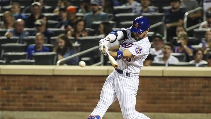Sep 12, 2021; New York City, New York, USA; New York Mets right fielder Michael Conforto (30) hits an RBI single in the first inning against the New York Yankees at Citi Field. Mandatory Credit: Wendell Cruz-Imagn Images Sep 12, 2021; New York City, New York, USA; New York Mets right fielder Michael Conforto (30) hits an RBI single in the first inning against the New York Yankees at Citi Field. Mandatory Credit: Wendell Cruz-Imagn Images