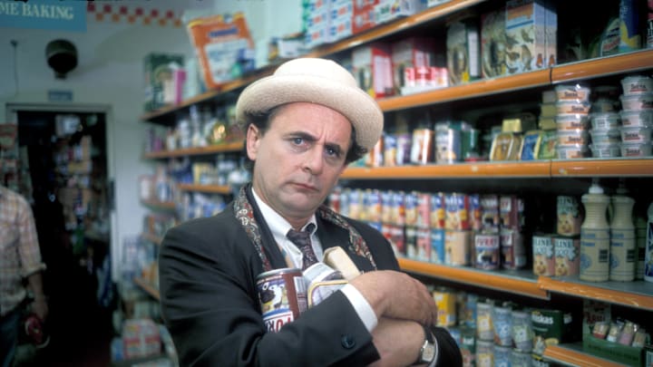 Sylvester McCoy as the Seventh Doctor in Survival, Doctor Who. Image Courtesy BBC Studios, BritBox