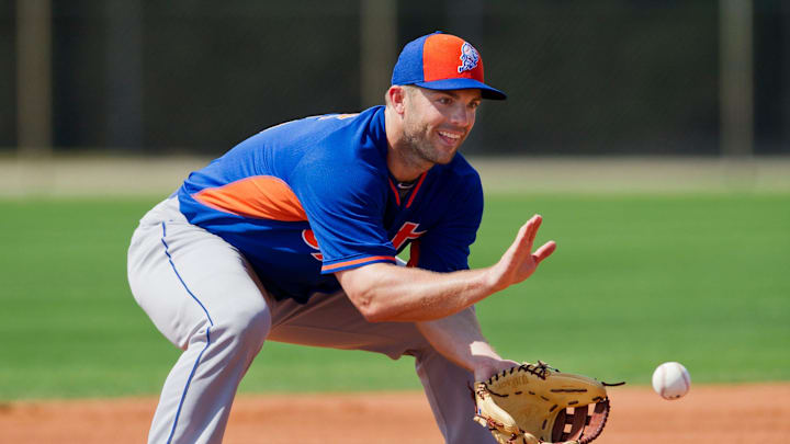 New York Mets Legends David Wright and Mike Piazza during spring training in Port St. Lucie