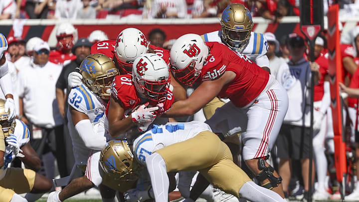 Sep 23, 2023; Salt Lake City, Utah, USA; Utah Utes wide receiver Mikey Matthews (81) runs after a catch against the UCLA Bruins in the second quarter at Rice-Eccles Stadium. Mandatory Credit: Rob Gray-Imagn Images Sep 23, 2023; Salt Lake City, Utah, USA; Utah Utes wide receiver Mikey Matthews (81) runs after a catch against the UCLA Bruins in the second quarter at Rice-Eccles Stadium. Mandatory Credit: Rob Gray-Imagn Images