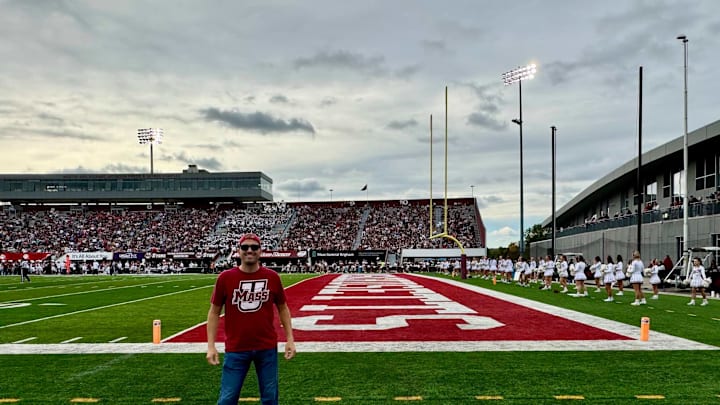 Last season, College Football tour visited McGuirk Alumni Stadium in Amherst, Massachusetts. Last season, College Football tour visited McGuirk Alumni Stadium in Amherst, Massachusetts.