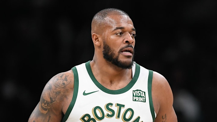 Apr 7, 2024; Boston, Massachusetts, USA; Boston Celtics forward Xavier Tillman Sr. (26) looks on during the second half against the Portland Trail Blazers at TD Garden. Mandatory Credit: Eric Canha-Imagn Images Apr 7, 2024; Boston, Massachusetts, USA; Boston Celtics forward Xavier Tillman Sr. (26) looks on during the second half against the Portland Trail Blazers at TD Garden. Mandatory Credit: Eric Canha-Imagn Images