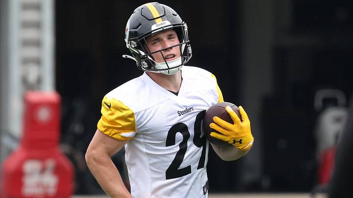 Jun 9, 2026; Pittsburgh, PA, USA; Pittsburgh Steelers running back Eli Heidenreich (29) participates in drills during Minicamp at UPMC Rooney Sports Complex. Mandatory Credit: Charles LeClaire-Imagn Images Jun 9, 2026; Pittsburgh, PA, USA; Pittsburgh Steelers running back Eli Heidenreich (29) participates in drills during Minicamp at UPMC Rooney Sports Complex. Mandatory Credit: Charles LeClaire-Imagn Images