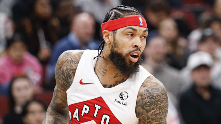 Mar 18, 2026; Chicago, Illinois, USA; Toronto Raptors forward Brandon Ingram (3) looks to pass the ball against the Chicago Bulls during the first half at United Center. Mandatory Credit: Kamil Krzaczynski-Imagn Images Mar 18, 2026; Chicago, Illinois, USA; Toronto Raptors forward Brandon Ingram (3) looks to pass the ball against the Chicago Bulls during the first half at United Center. Mandatory Credit: Kamil Krzaczynski-Imagn Images