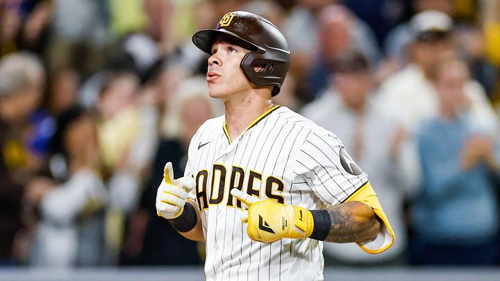 Jun 6, 2026; San Diego, California, USA; San Diego Padres catcher Freddy Fermin (54) celebrates after hitting a two-run home run during the seventh inning against the New York Mets at Petco Park. Mandatory Credit: David Frerker-Imagn Images Jun 6, 2026; San Diego, California, USA; San Diego Padres catcher Freddy Fermin (54) celebrates after hitting a two-run home run during the seventh inning against the New York Mets at Petco Park. Mandatory Credit: David Frerker-Imagn Images