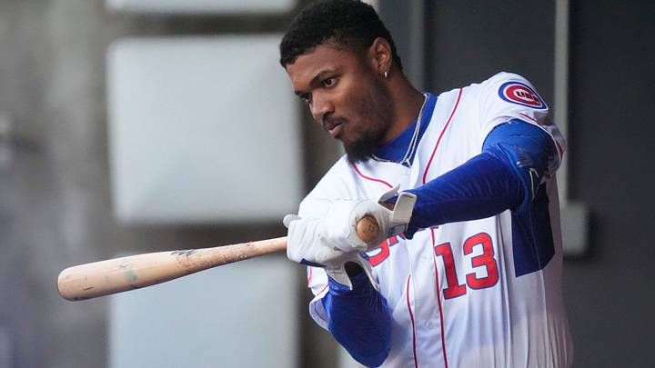 Knoxville Smokies’ Alex Ramírez (13) warms up his swing during the Minor League Baseball game against Rocket City Trash Pandas on April 7, 2026, in Knoxville, Tennessee.