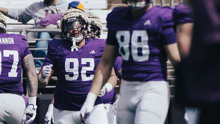 Bryce Butler (92) continues to move up with the Huskies. 