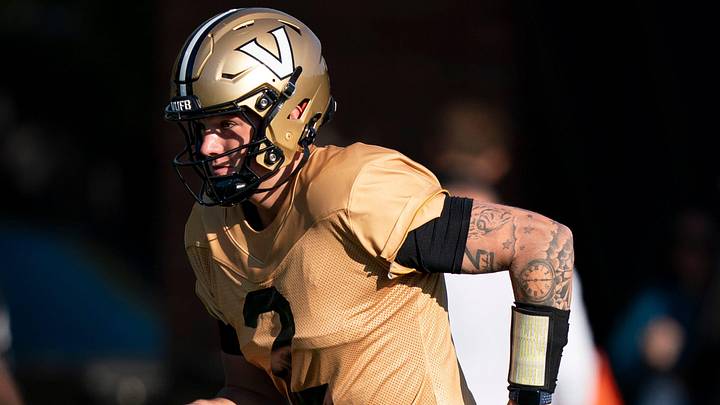 Vanderbilt quarterback Jared Curtis (2) goes through drills at Vanderbilt University’s McGugin Center practice fields Tuesday, April 7, 2026. Vanderbilt quarterback Jared Curtis (2) goes through drills at Vanderbilt University’s McGugin Center practice fields Tuesday, April 7, 2026.