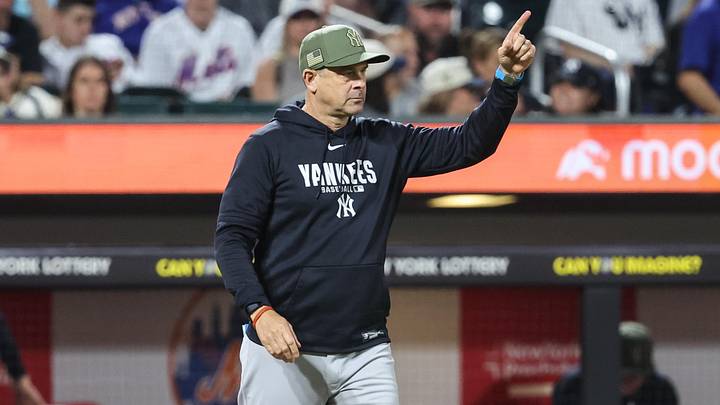 May 16, 2026; New York City, New York, USA; New York Yankees manager Aaron Boone (17) signals for a pitching change in the fifth inning against the New York Mets at Citi Field. Mandatory Credit: Wendell Cruz-Imagn Images May 16, 2026; New York City, New York, USA; New York Yankees manager Aaron Boone (17) signals for a pitching change in the fifth inning against the New York Mets at Citi Field. Mandatory Credit: Wendell Cruz-Imagn Images