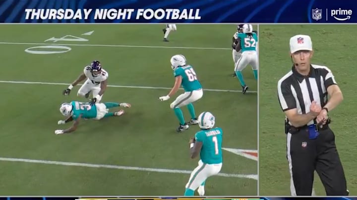 A bad call cost the Dolphins a big gain against the Ravens. A bad call cost the Dolphins a big gain against the Ravens.