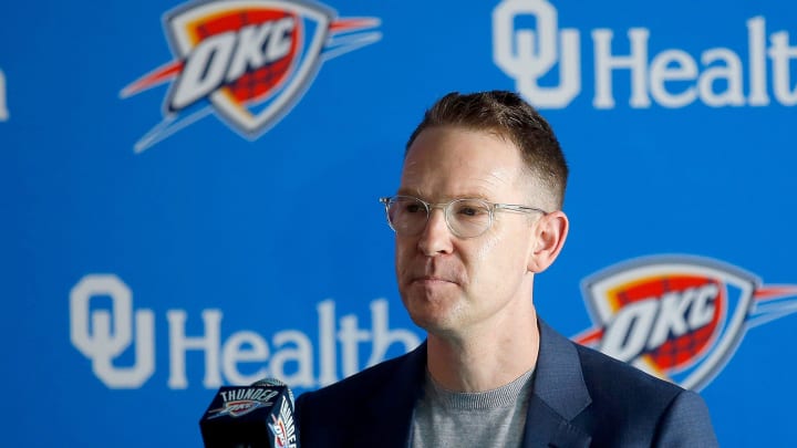 Thunder general manager Sam Presti joined the Spurs in 2000.
thun Thunder general manager Sam Presti joined the Spurs in 2000.
thun