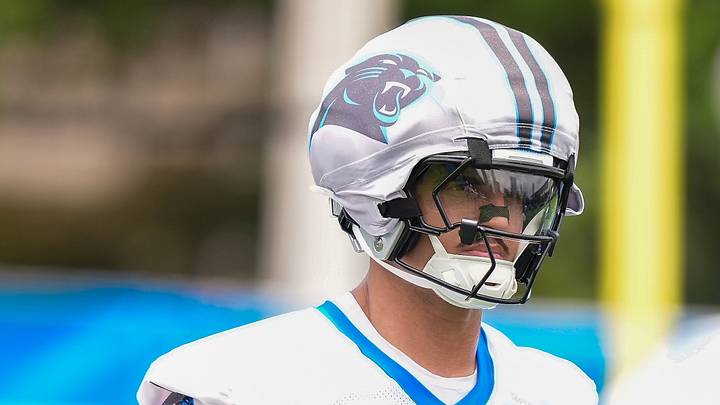 Jun 9, 2026; Charlotte, NC, USA; Carolina Panthers outside linebacker Jaelan Phillips (5) during the first day of mini camp at Bank of America Stadium practice facility. Mandatory Credit: Jim Dedmon-Imagn Images Jun 9, 2026; Charlotte, NC, USA; Carolina Panthers outside linebacker Jaelan Phillips (5) during the first day of mini camp at Bank of America Stadium practice facility. Mandatory Credit: Jim Dedmon-Imagn Images