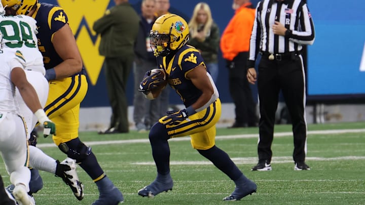 West Virginia University running back Jahiem White. West Virginia University running back Jahiem White.