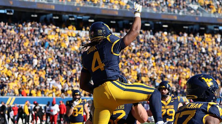 West Virginia University running back Cam Cook